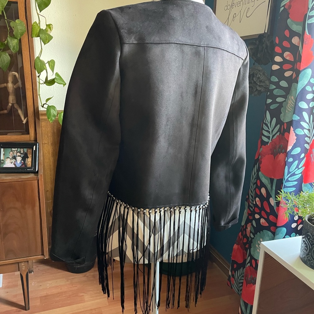 Zara Basic Faux Suede Jacket. Medium. - image 2